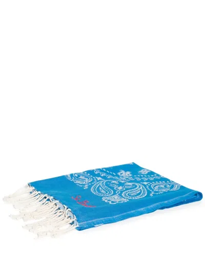 Mc2 Saint Barth Foutas Beach Towell In Blue
