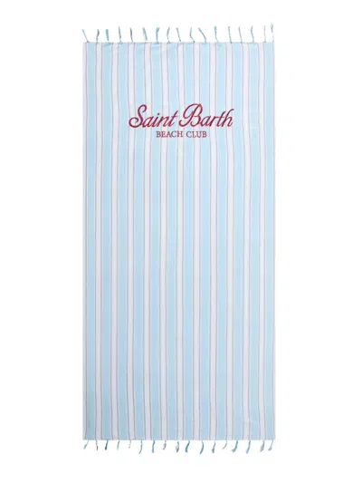 Mc2 Saint Barth Foutas Light Beach Towel In Blue