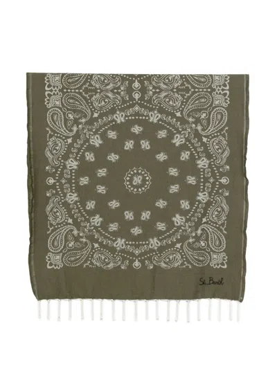 Mc2 Saint Barth Foutas Paisley-pattern Beach Towel In Green