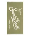 Mc2 Saint Barth Foutas Terry Beach Towel In Green