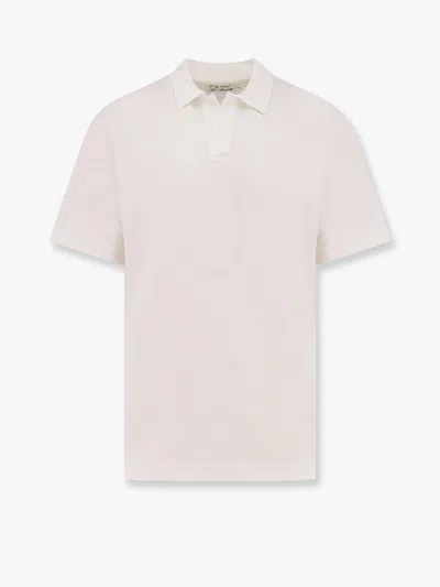 Mc2 Saint Barth Fraser Linen Polo Shirt In White