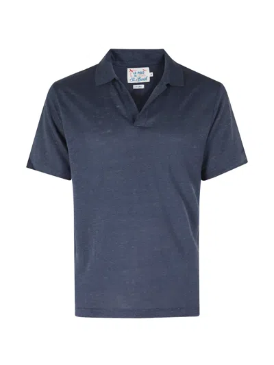 Mc2 Saint Barth Fraser Linen T-shirt In Blue