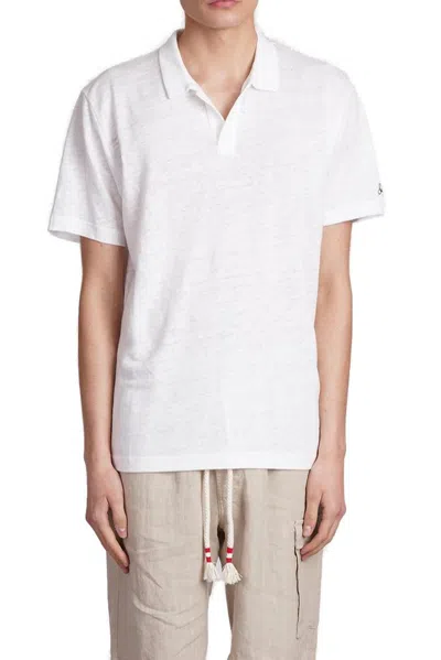 Mc2 Saint Barth Fraser Logo Embroidered Polo Shirt In White