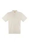 Mc2 Saint Barth Fraser Linen Polo Shirt In White