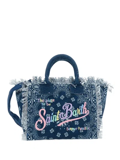 Mc2 Saint Barth Frayed Denim Tote Bag