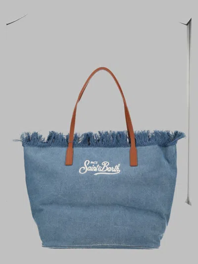 Mc2 Saint Barth Frayed Denim Tote Bag