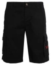 Mc2 Saint Barth Freeport Man Shorts & Bermuda Shorts Black Size S Cotton, Elastane In Black