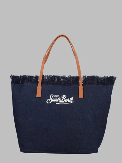Mc2 Saint Barth Fringe Denim Tote Bag 30 Cm X 50 Cm X 16.5 Cm