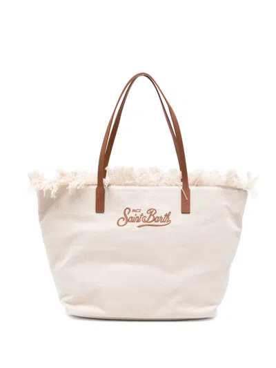 Mc2 Saint Barth Fringed-detail Tote Bag In Neutral