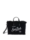 Mc2 Saint Barth Fringed Logo Tote Bag In Black