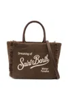 Mc2 Saint Barth Fringed Tote Bag In Brown