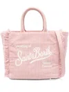 Mc2 Saint Barth Fringed-trim Tote Bag In Pink