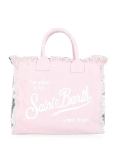 Mc2 Saint Barth Fringed-edge Tote Bag In Pink