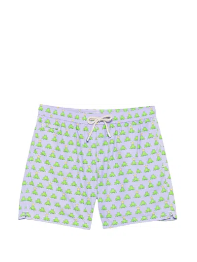 Mc2 Saint Barth Frog-print Swim Shorts In Multi