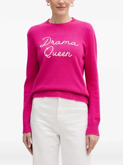 Mc2 Saint Barth Front-lettering Logo Sweater In Pink