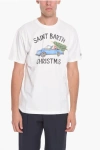 Mc2 Saint Barth Front Printed Crew-neck T-shirt In White