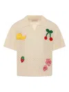 Mc2 Saint Barth Fruit-embroidered Knit T-shirt