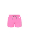 Mc2 Saint Barth Swim Shorts With Laces In Fuchsia