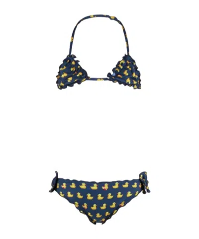 Mc2 Saint Barth Full Body Duck Swimsuit Set In Blue