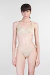 Mc2 Saint Barth Gaia Beachwear In Taupe Polyester
