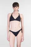 Mc2 Saint Barth Gaia Beachwear In Black Polyamide In Black