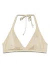 Mc2 Saint Barth Gaia Bikini Top In Neutral