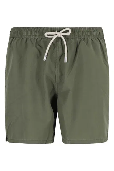 Mc2 Saint Barth Garment Dyed Swim Short In Green