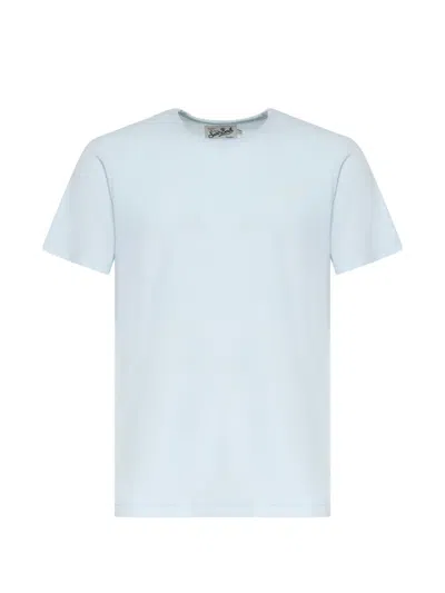 Mc2 Saint Barth Gary Embroidered-logo T-shirt In Blue