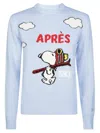 Mc2 Saint Barth Gc New Queen C Snoopy Apres Ski Sweater In Blue