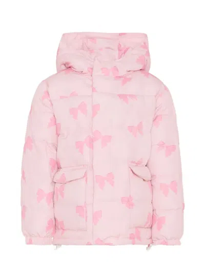 Mc2 Saint Barth Kids' "geneve Jr" Hooded Padded Jacket In Pink