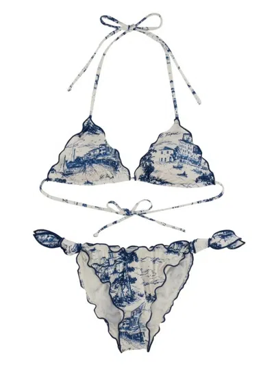 MC2 SAINT BARTH GEOMETRIC-PRINT BIKINI