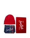 Mc2 Saint Barth Gift Set Pochette E Berretto Rosso In Red