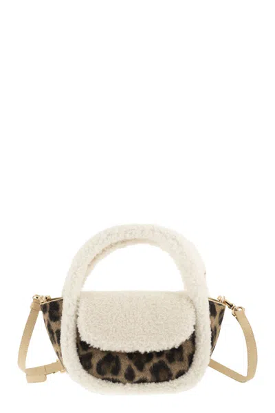 Mc2 Saint Barth Gilda Mutton - Mini Shearling Bag In Multi