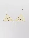 Mc2 Saint Barth Polka-dot Ruffled Bikini Top In Neutral