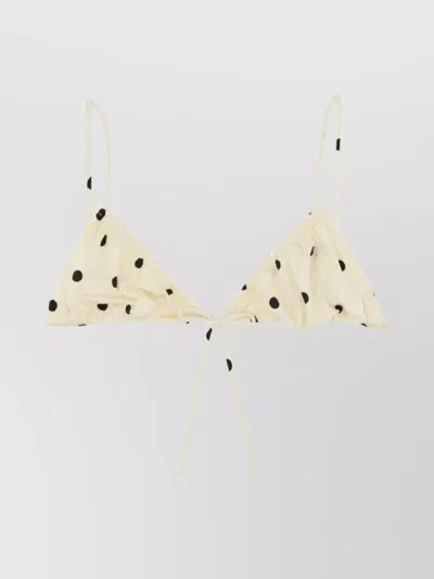 Mc2 Saint Barth "giorgina" Triangle Bikini Top In Neutral