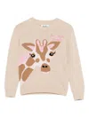 Mc2 Saint Barth Giraffe-print Sweater In Neutral
