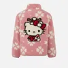 Mc2 Saint Barth Girl Sherpa Jacket With Hello Kitty Print Hello Kitty Special Edition In Pink
