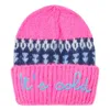 Mc2 Saint Barth Slogan-embroidered Beanie In Pink