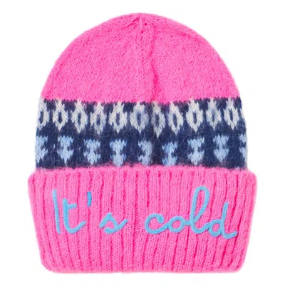 MC2 SAINT BARTH GIRL SOFT BEANIE WITH NORDIC JACQUARD