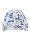 Mc2 Saint Barth Girl V-neck Shirt In Blue