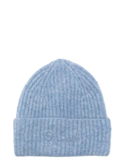 Mc2 Saint Barth Girls' Cozy Alpaca Blend Hat In Azure
