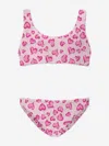 Mc2 Saint Barth Girls Crinkle Amour Bralette Bikini In Pink