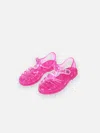 Mc2 Saint Barth Girls Fluo Pink Jelly Sandals In Pink