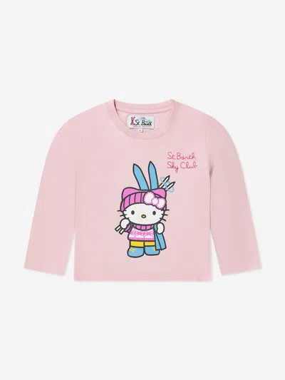 Mc2 Saint Barth Kids' Hello Kitty Long-sleeve Top In Pink