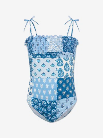 Mc2 Saint Barth Kids' Girls Patchwork Swimsuit