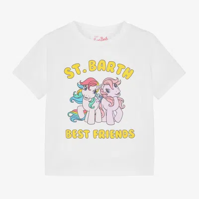 Mc2 Saint Barth Kids'  Girls White Cotton My Little Pony T-shirt