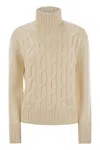 Mc2 Saint Barth Giverny - Cable-knit Turtleneck Jumper