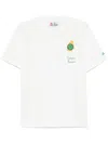 Mc2 Saint Barth Golden Power Cotton T-shirt In White
