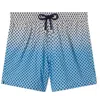 Mc2 Saint Barth Gradient Design Shorts With Navy Drawstring In Blue