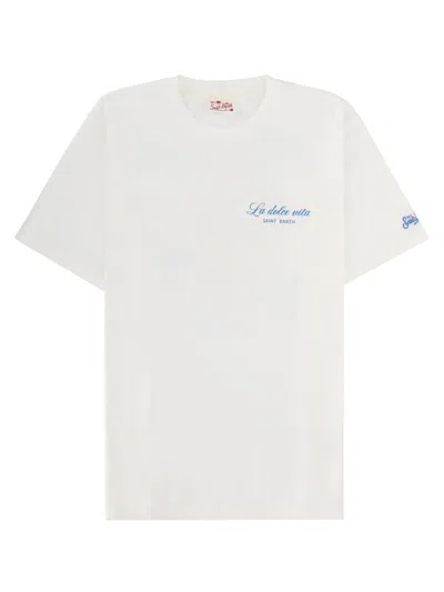 Mc2 Saint Barth Graphic Cotton T-shirt In White